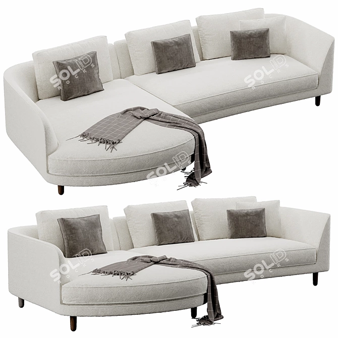 Modern Rolf Benz Kumo Sofa 3D model image 4