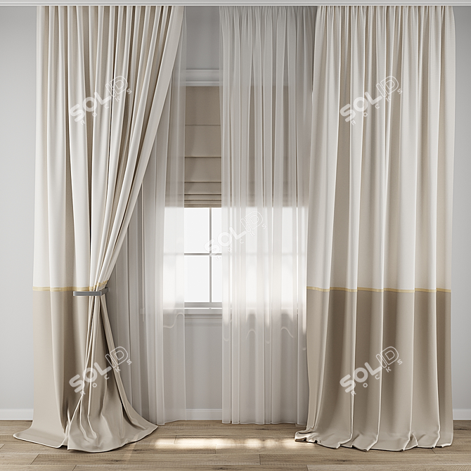 3D Curtain Model Collection 3D model image 1