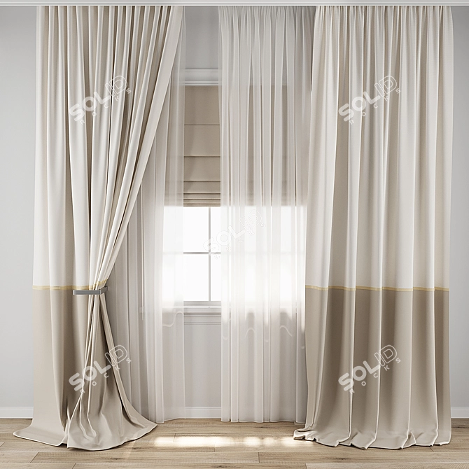 3D Curtain Model Collection 3D model image 4