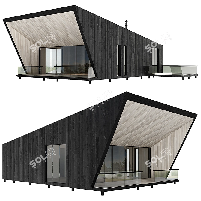 Forest Retreat Cabin Kit 3D model image 1