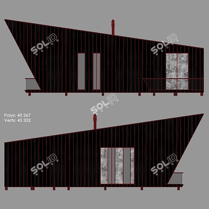 Forest Retreat Cabin Kit 3D model image 6