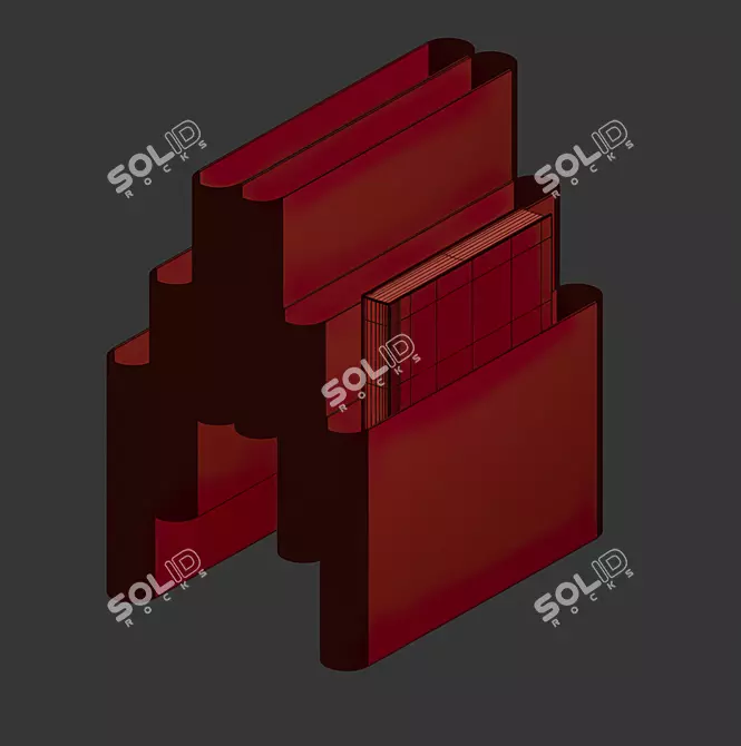 Vintage Giotto Stoppino Bookstand 3D model image 7