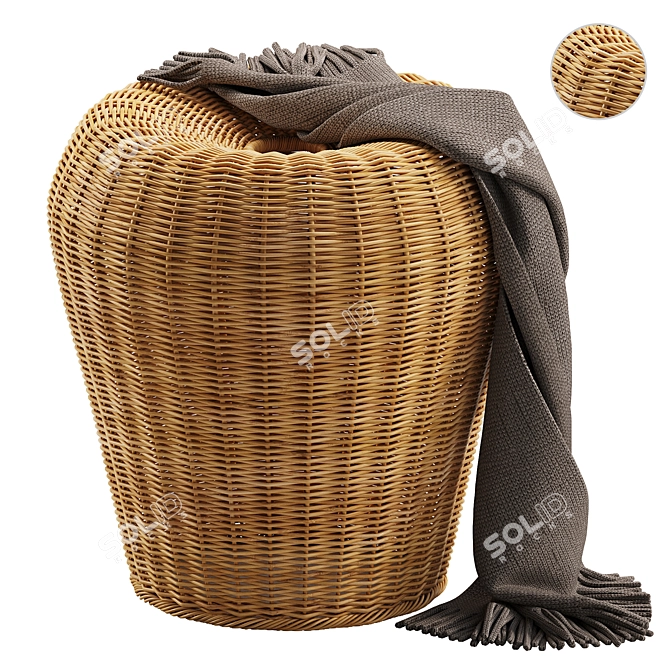 Stylish and Functional Lampert Stool 3D model image 1