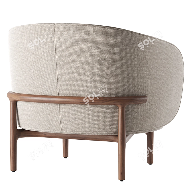 Title: Artisan Mela Fabric Armchair 3D model image 2