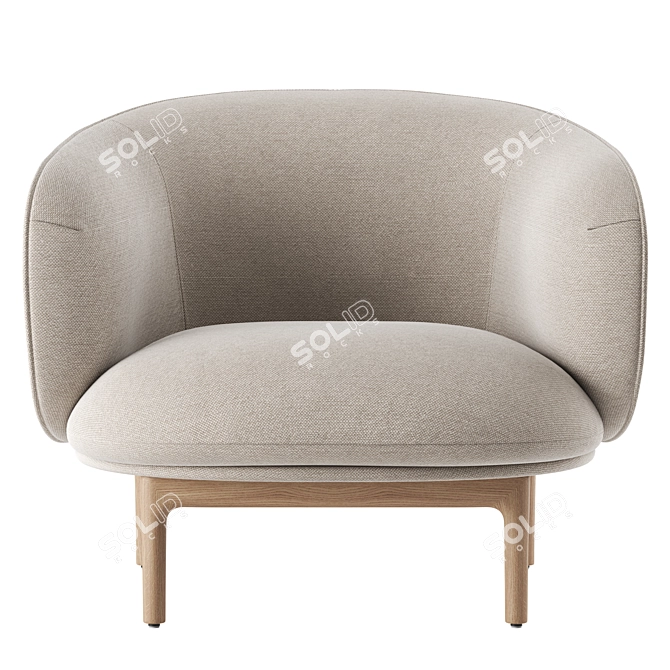 Title: Artisan Mela Fabric Armchair 3D model image 4