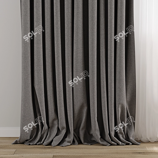 Vintage Curtain 3D Model Collection 3D model image 2