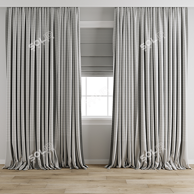 Vintage Curtain 3D Model Collection 3D model image 3