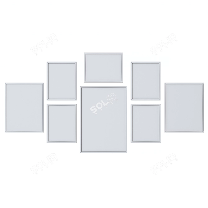 Multi-material Picture Frame Pack 3D model image 3