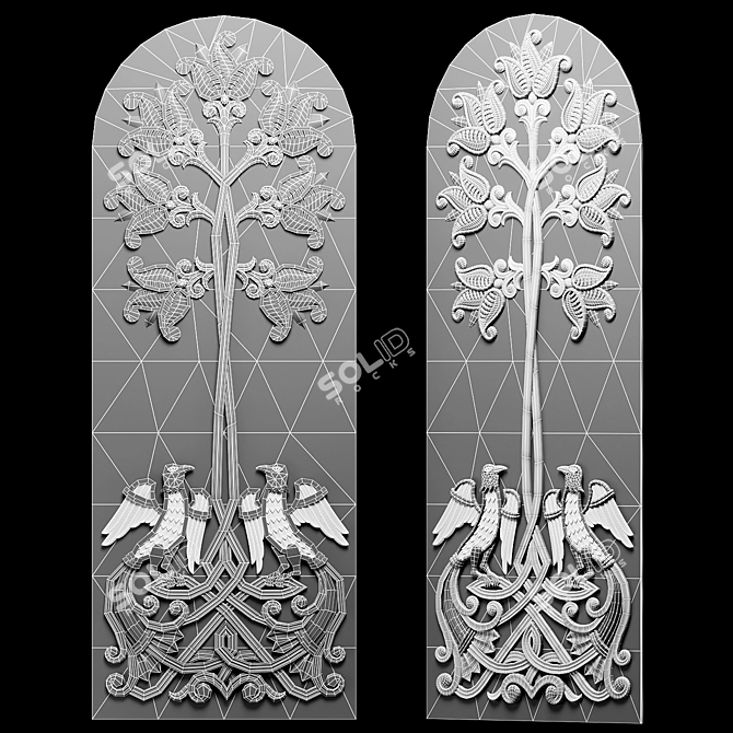 CNC Wood Carving Model File 3D model image 2