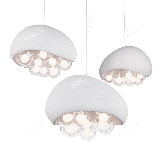 Modern Bubbles Pendant Lamp 3D model image 3