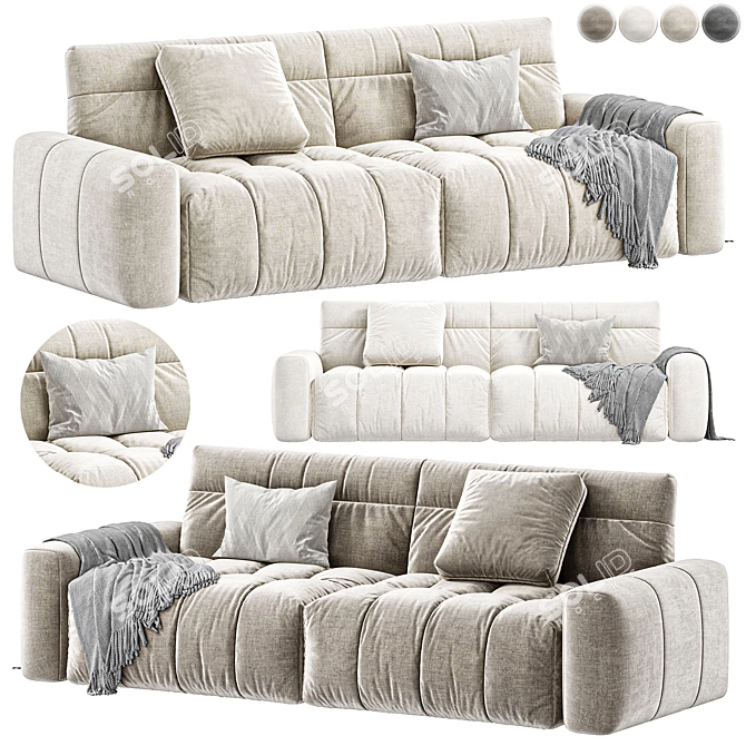 Modern Solid Pine Sofa, 2015 3D model image 1