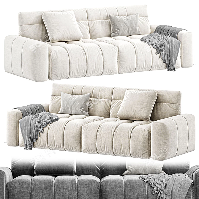 Modern Solid Pine Sofa, 2015 3D model image 4