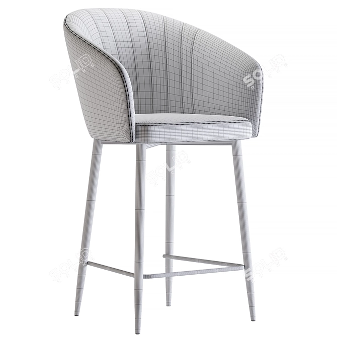  Modern Garda Barstool in Beige 3D model image 6