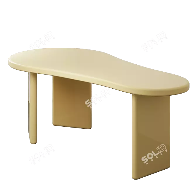 Modern Chunky Desk II - Functional 3D model image 3