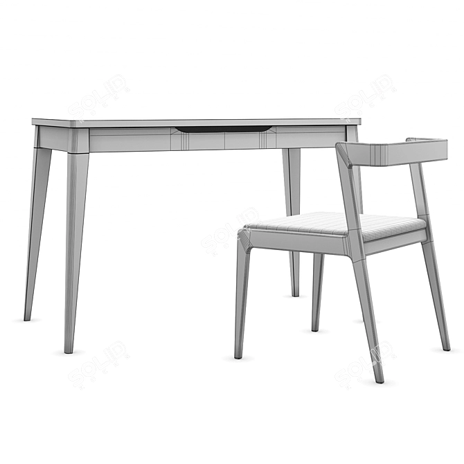 Elegant Workstation Duo Set 3D model image 3