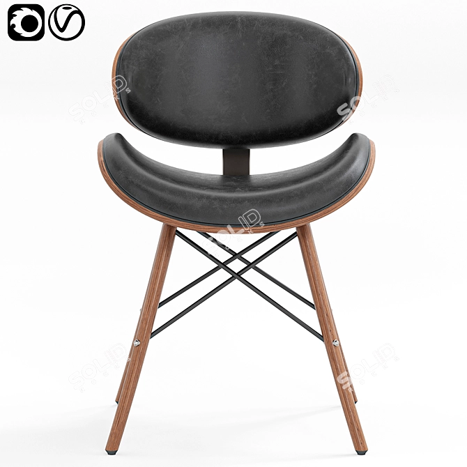 Stylish Hidalgo Side Chair 3D model image 5