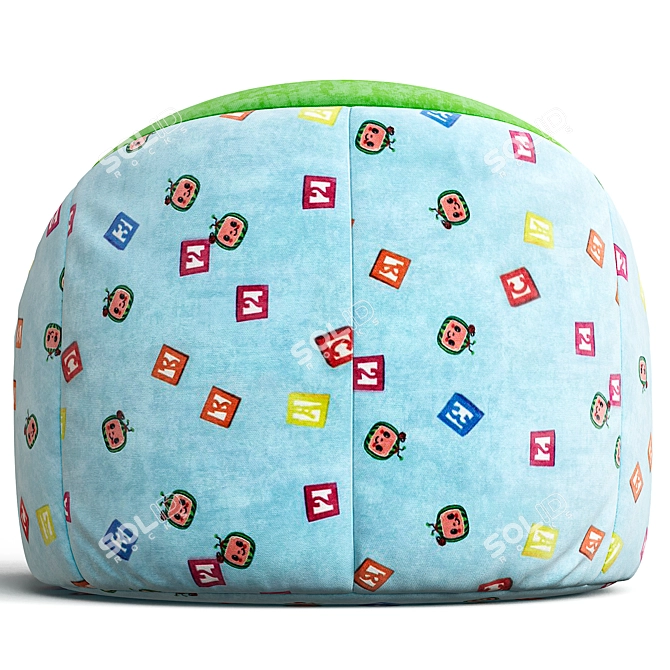 Cocomelon Polyester Round Bean Bag 3D model image 4