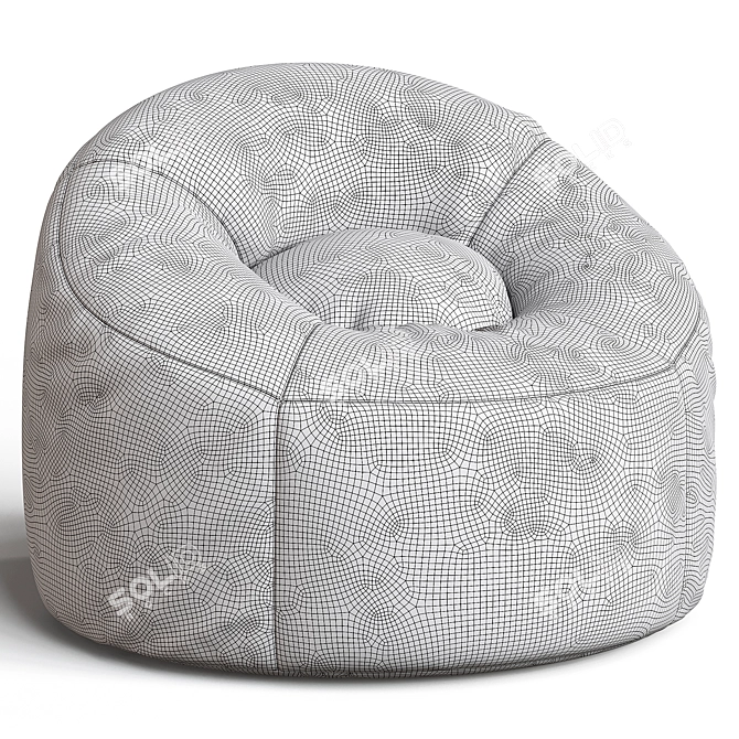 Cocomelon Polyester Round Bean Bag 3D model image 6