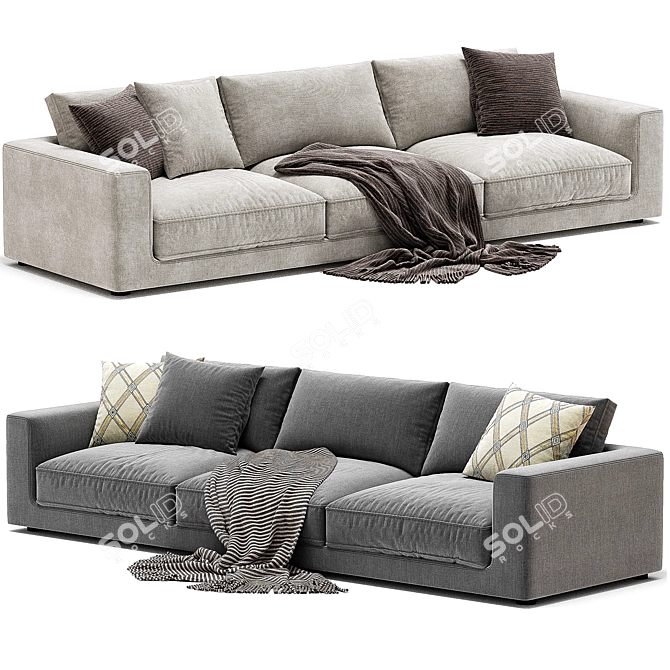 BRYANT 012 Nube Modular Sofa 3D model image 3