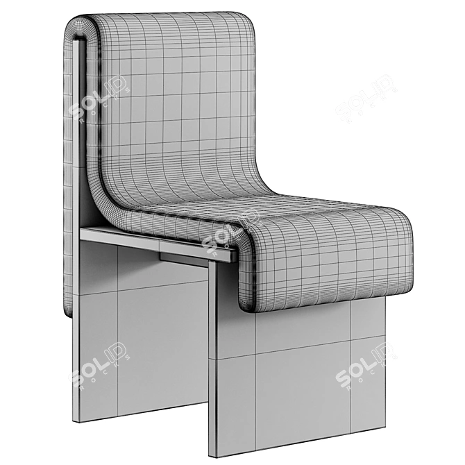 Sculpted Elegance: Melt Accent Chair 3D model image 2