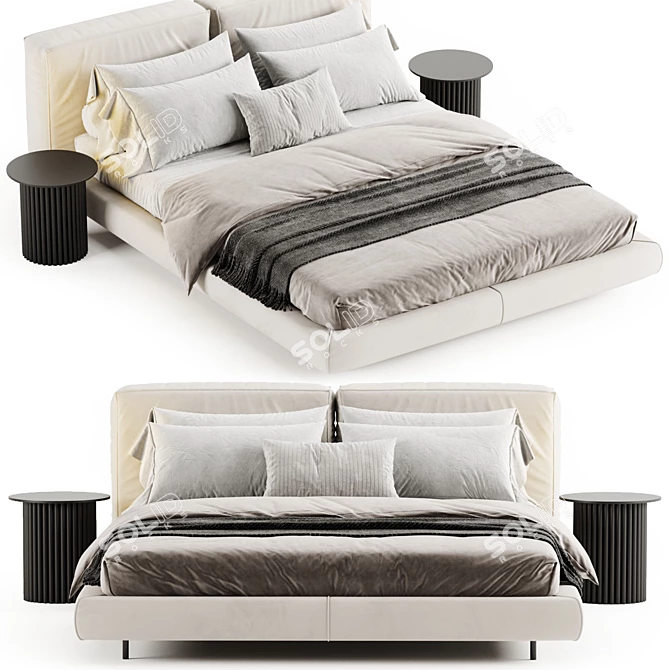 Zenit Bed: Modern Luxury Design 3D model image 3