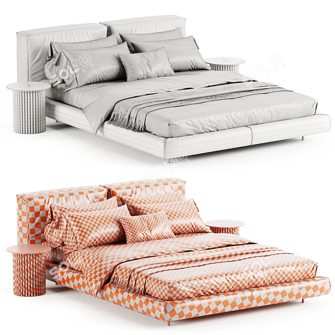 Zenit Bed: Modern Luxury Design 3D model image 4