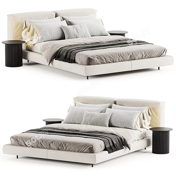 Zenit Bed: Modern Luxury Design 3D model image 5