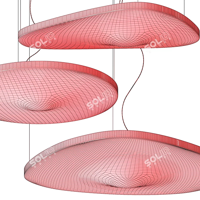 Modern Petale Light Fixture 3D model image 5