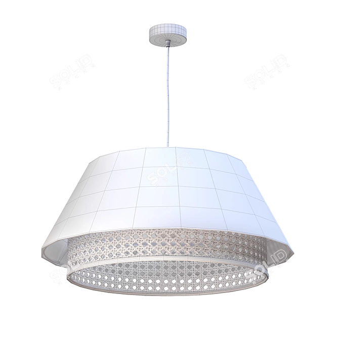 BPS KONCEPT Velvet Rattan Pendant 3D model image 2