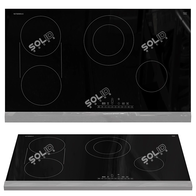 Silver Bosch Kitchen Appliance Set 3D model image 5