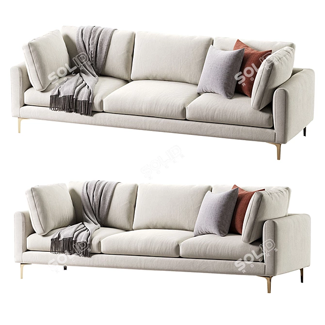 Adams 3-Seat Sofa 2013 3D model image 1