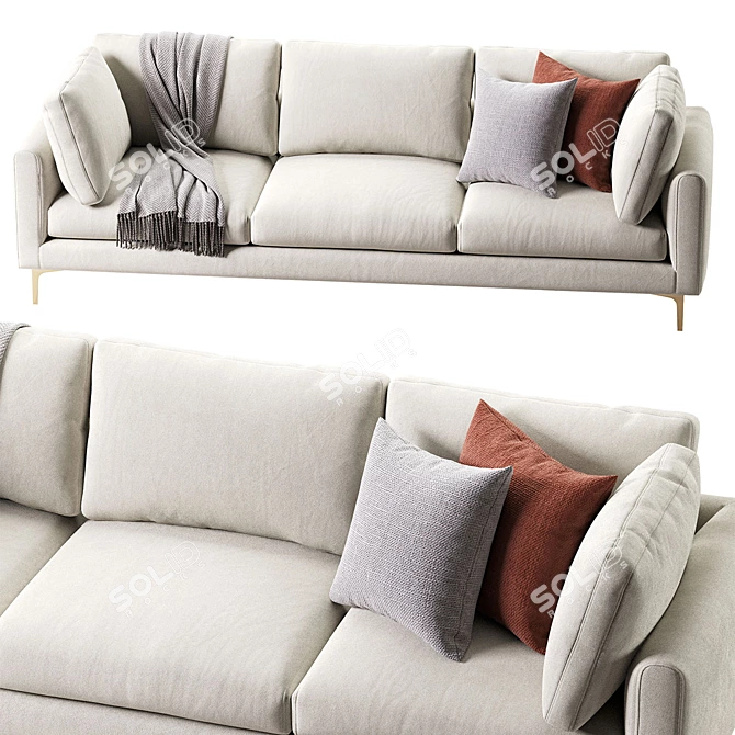 Adams 3-Seat Sofa 2013 3D model image 2