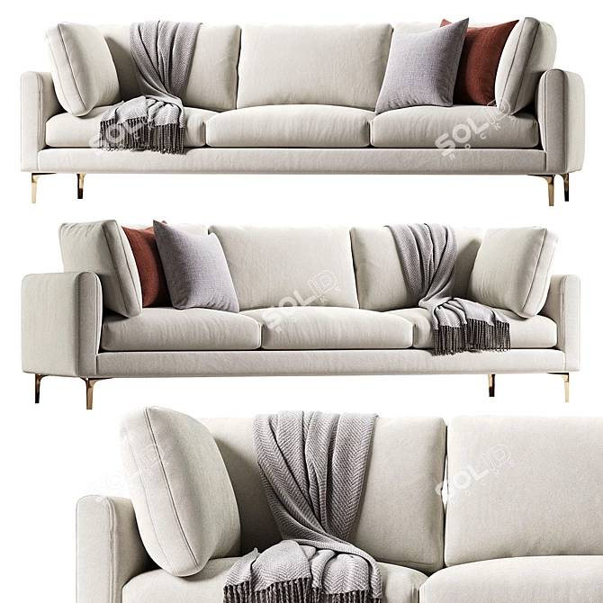 Adams 3-Seat Sofa 2013 3D model image 4