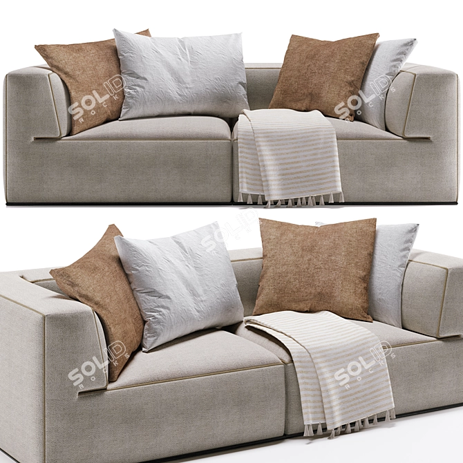 Sleek and Stylish Flex Form Perry Sofa 3D model image 1