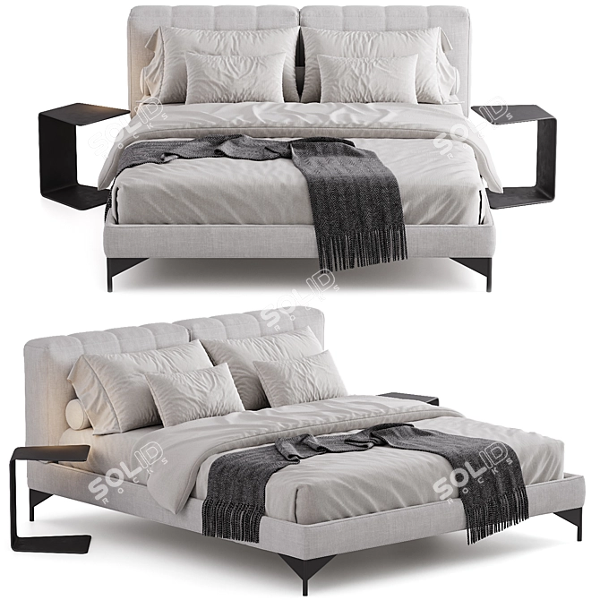 Modern Bed Design Rendered 3Ds 3D model image 3