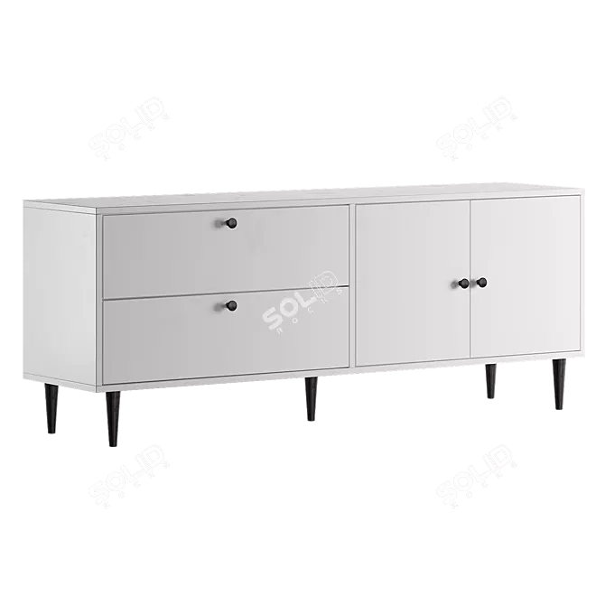 SCANDICA Vigo 2 Doors 2 Drawers 3D model image 2