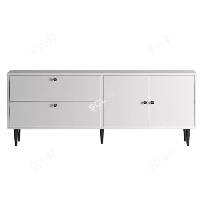 SCANDICA Vigo 2 Doors 2 Drawers 3D model image 3