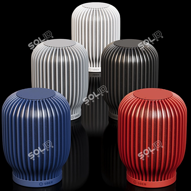 SberBoom Smart Speaker: Vibrant Colors 3D model image 2