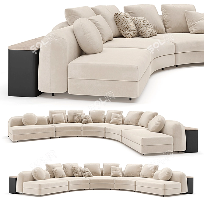 Arflex EDO Round Sofa 3D Model 3D model image 1