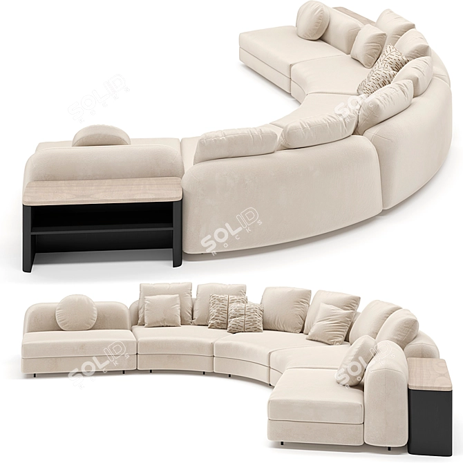 Arflex EDO Round Sofa 3D Model 3D model image 3