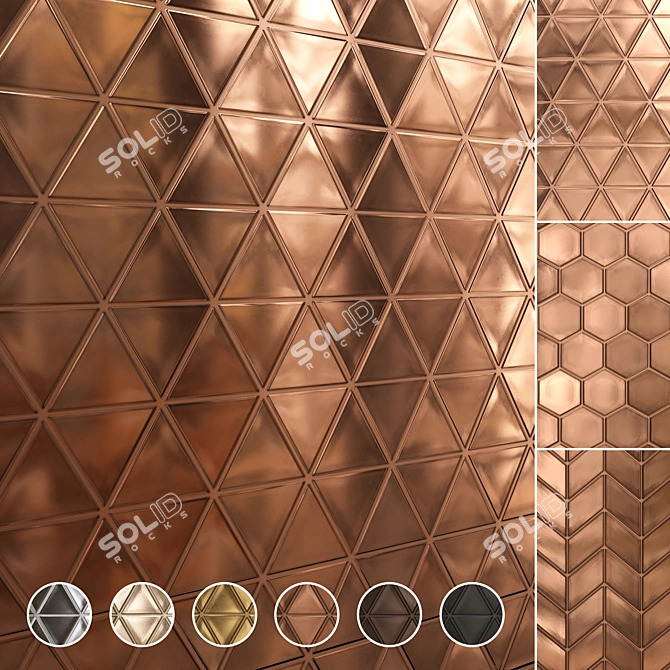 Metal Relief Texture Collection 3D model image 1