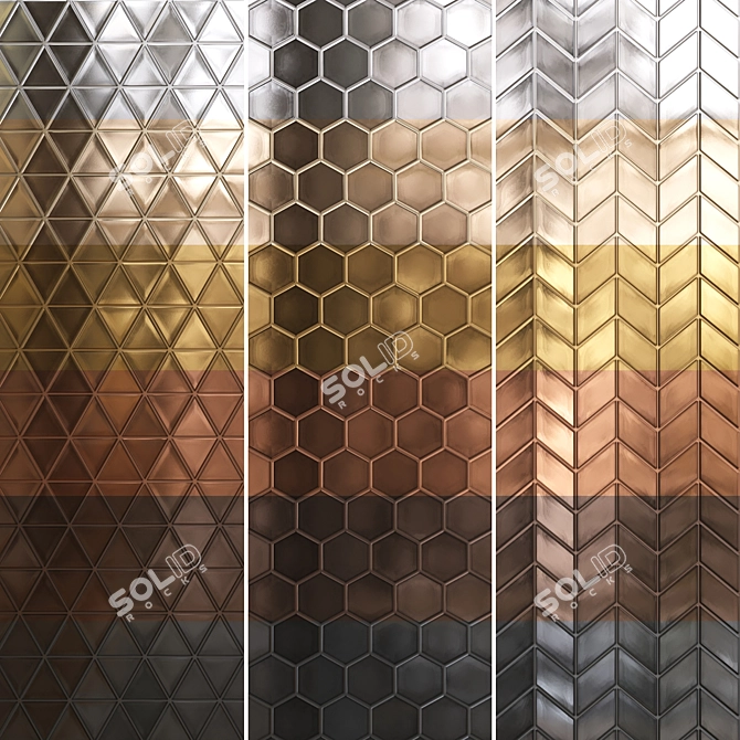 Metal Relief Texture Collection 3D model image 3