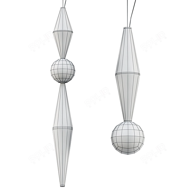 Chic Minimalist Clary Necklace 3D model image 2