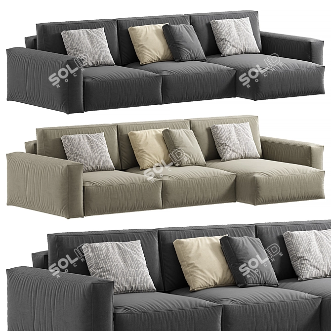 Abi Corner Sofa Set 3D model image 1