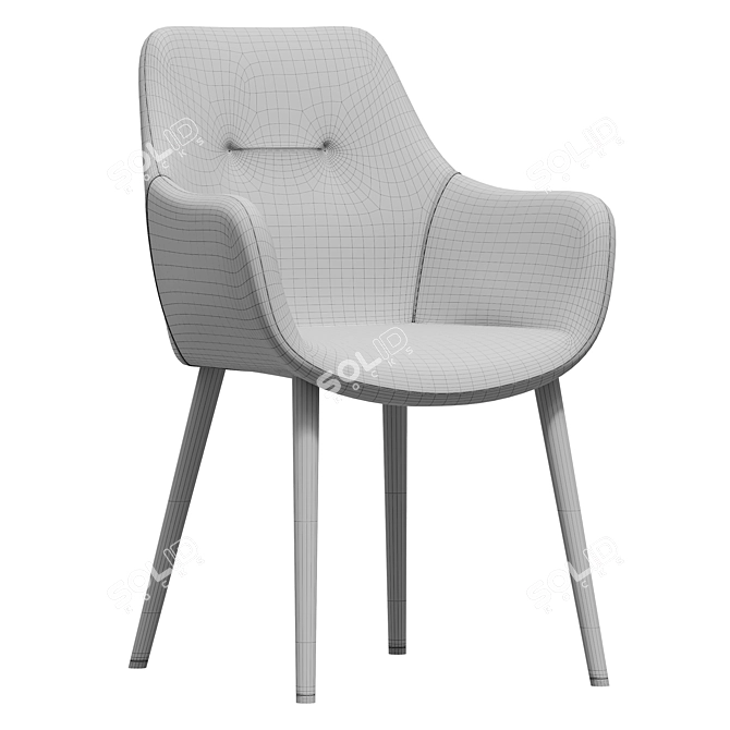 Rosamund Dining Chair, iMODERN 3D model image 2