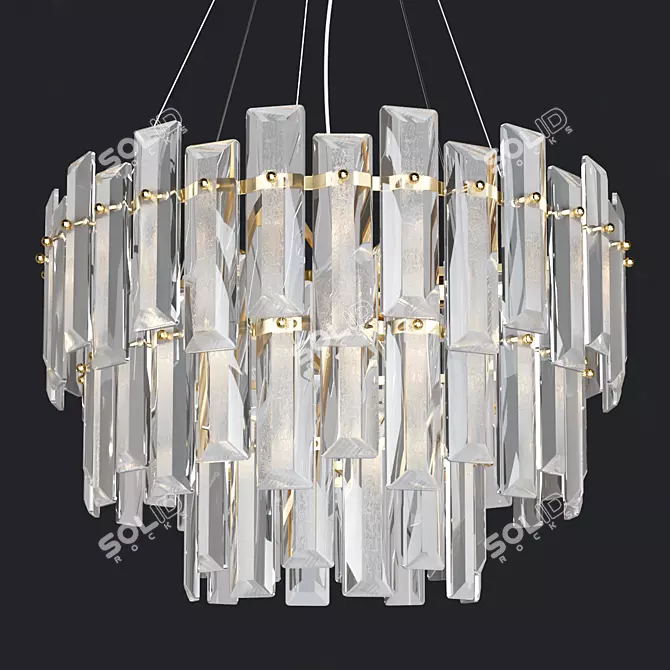 Golden Arte Nicoletta Chandelier 61cm 3D model image 1