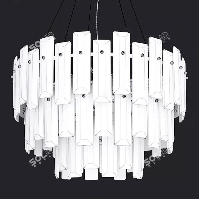 Golden Arte Nicoletta Chandelier 61cm 3D model image 2