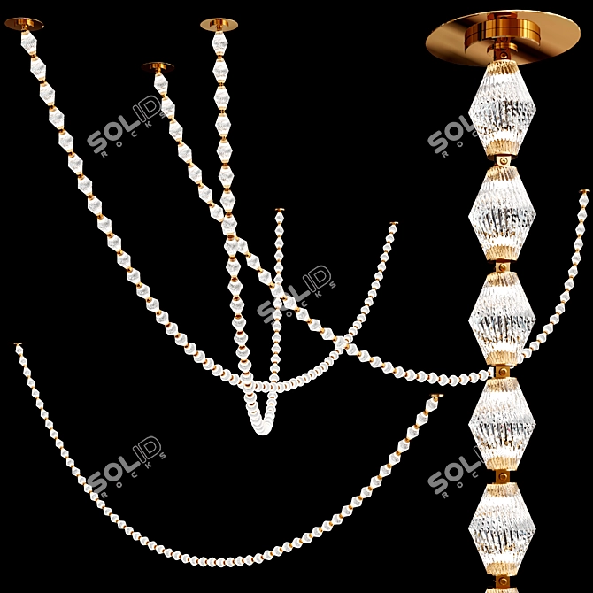 Elegant Collier Chandelier Collection 3D model image 4