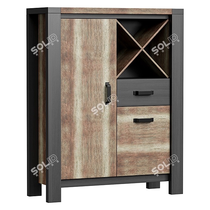 Drawer Highboard Furniture Set 3D model image 1