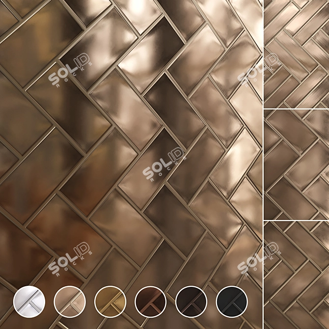 Seamless Metal Texture Collection 3D model image 1